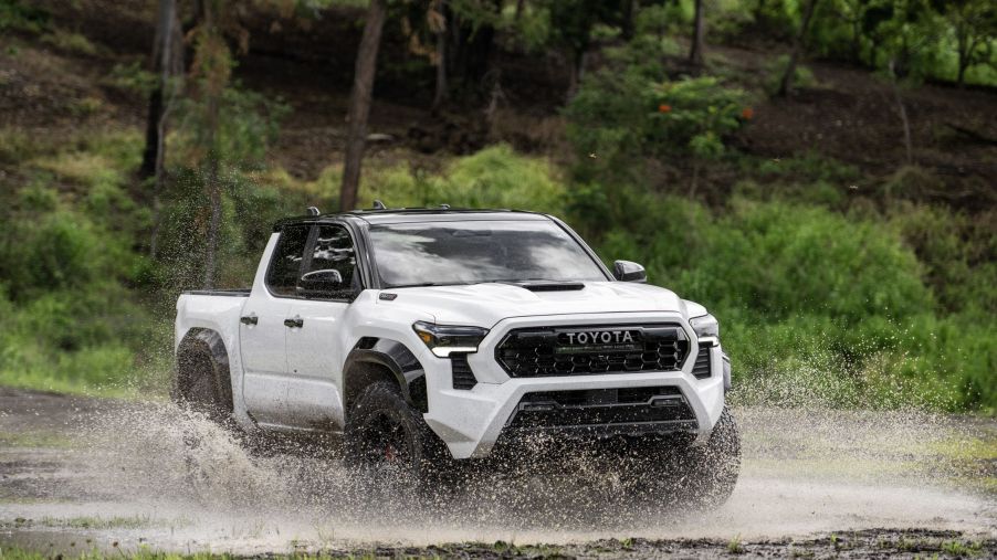 The 2024 Toyota Tacoma TRD Pro kicking up water