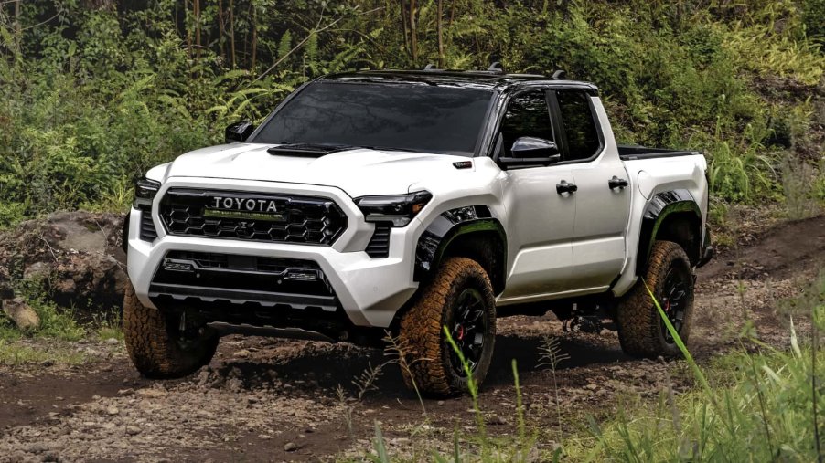 The 2024 Toyota Tacoma off-roading in mud