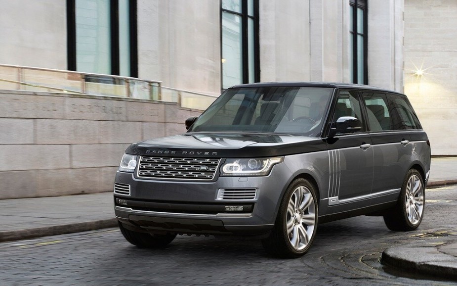 The 2016 Land Rover Range Rover parked in the city 