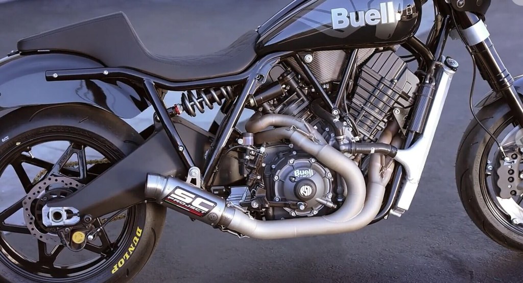 A Buell Super Cruiser shows off its V-twin engine.