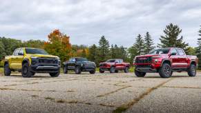 Chevy Colorado and GMC Canyon Trucks Parked