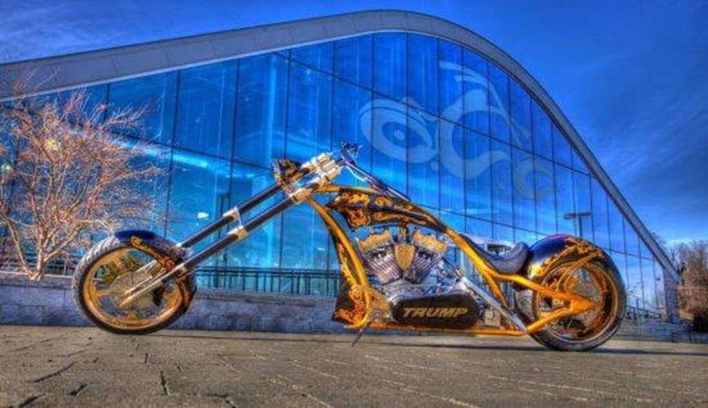 Orange County Choppers built a custom motorcycle for Donald Trump.