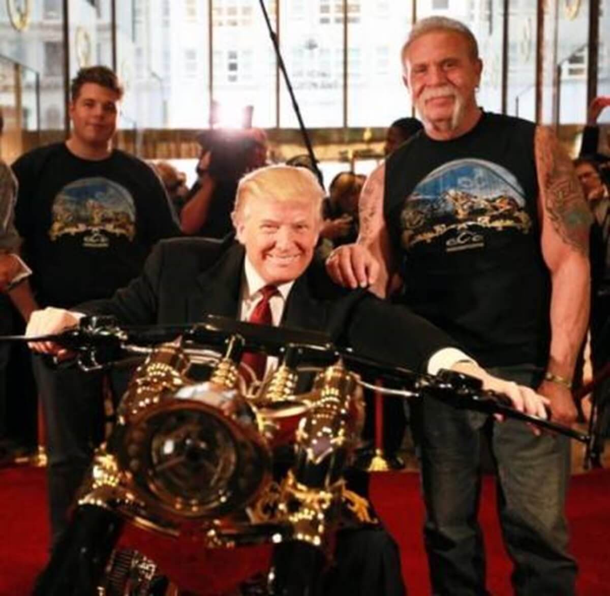 Orange County Choppers built a custom motorcycle for Donald Trump.