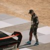 Rally driver Ken Block walks to his car before his final film set in Mexico City.
