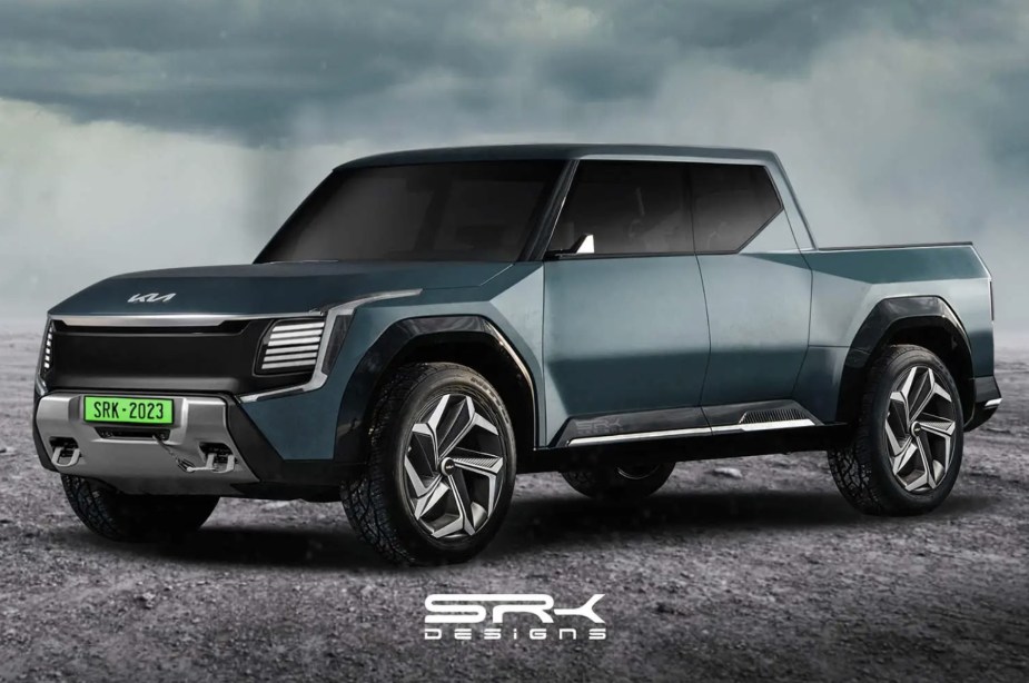 A rendering of the new Kia truck ute