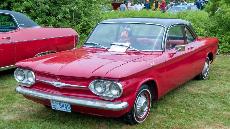 While beautiful, this red Chevrolet Corvair is one of the most dangerous cars ever made