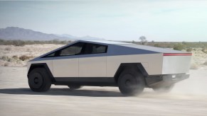 The Tesla Cybertruck off-roading