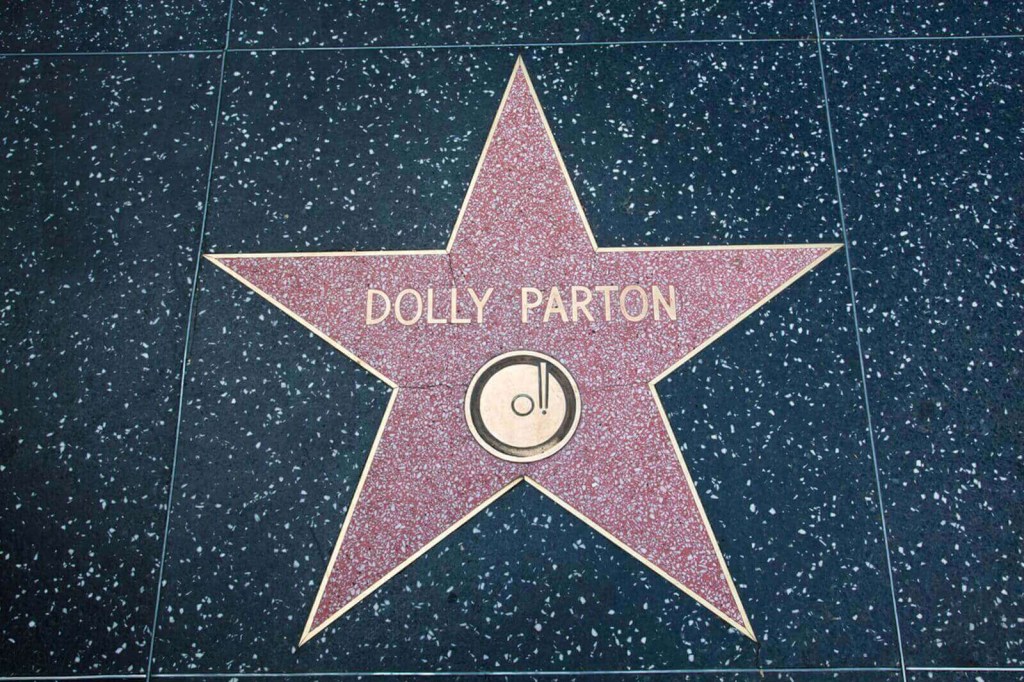 Dolly Parton has a star on the walk of fame. 