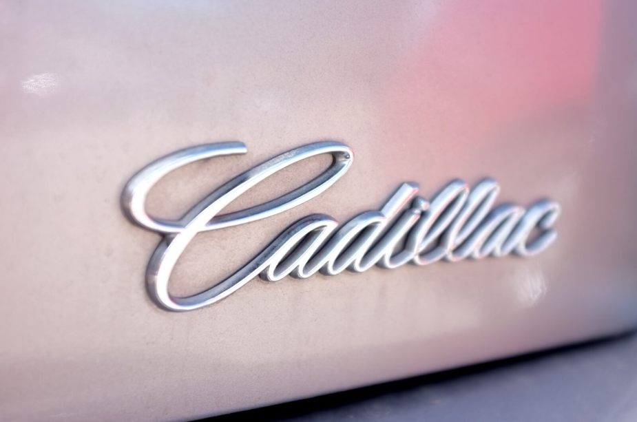 A Cadillac badge like the one on Dolly Parton's 1997 Cadillac d"Elegance.