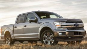 2020 Ford F-150 pickup truck parked in a field. This is one of the most unreliable used cars of 2020.
