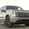 The 2023 Ford F-150 Lightning parked on pavement