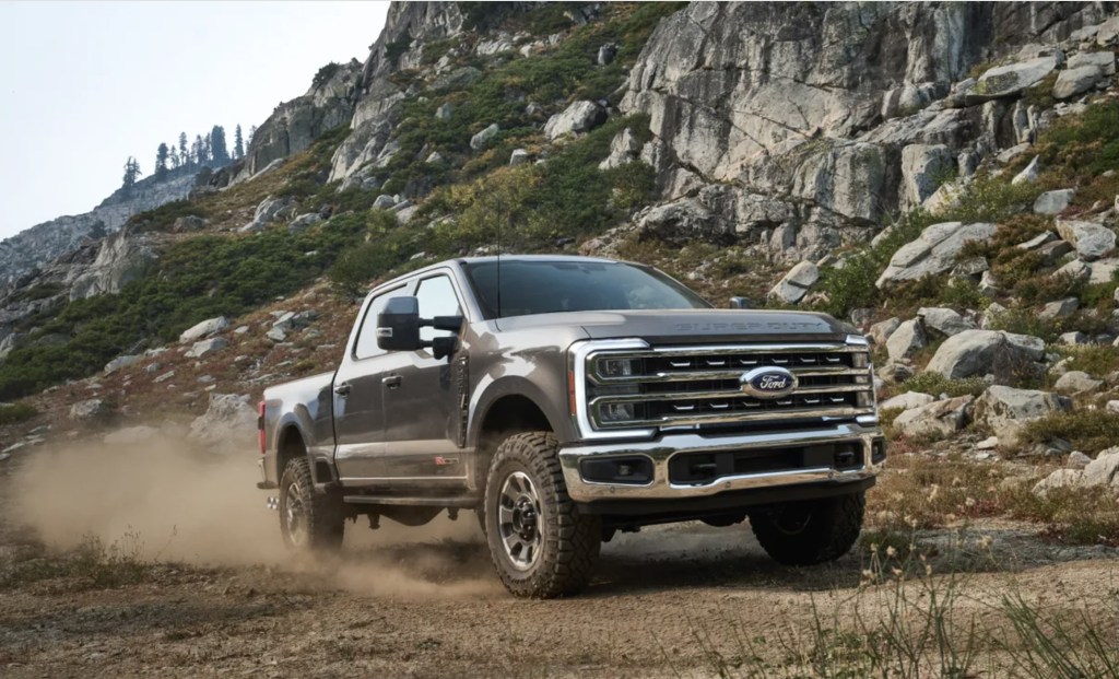 The 2023 Ford F-250 off-roading
