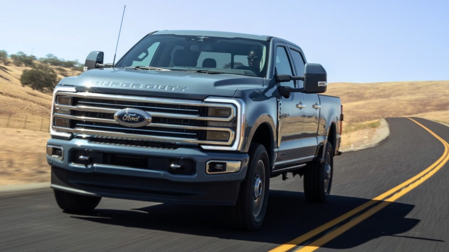 The 2023 Ford F-350 on the road