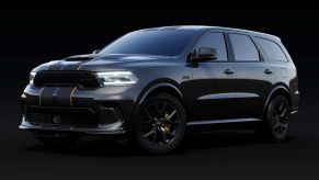 The 2024 Dodge Durango SRT AlcHEMI on a black background