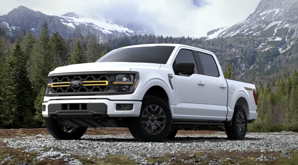 The 2024 Ford F-150 Tremor parked in gravel