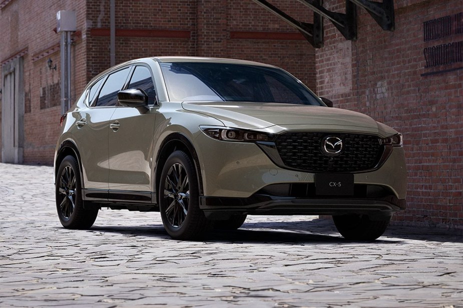 The 2024 Mazda CX-5 parked in the city