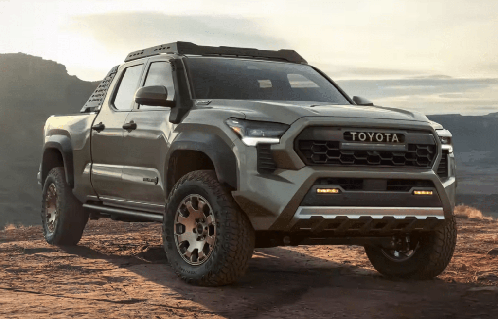 The 2024 Toyota Tacoma  off-roading in sand 