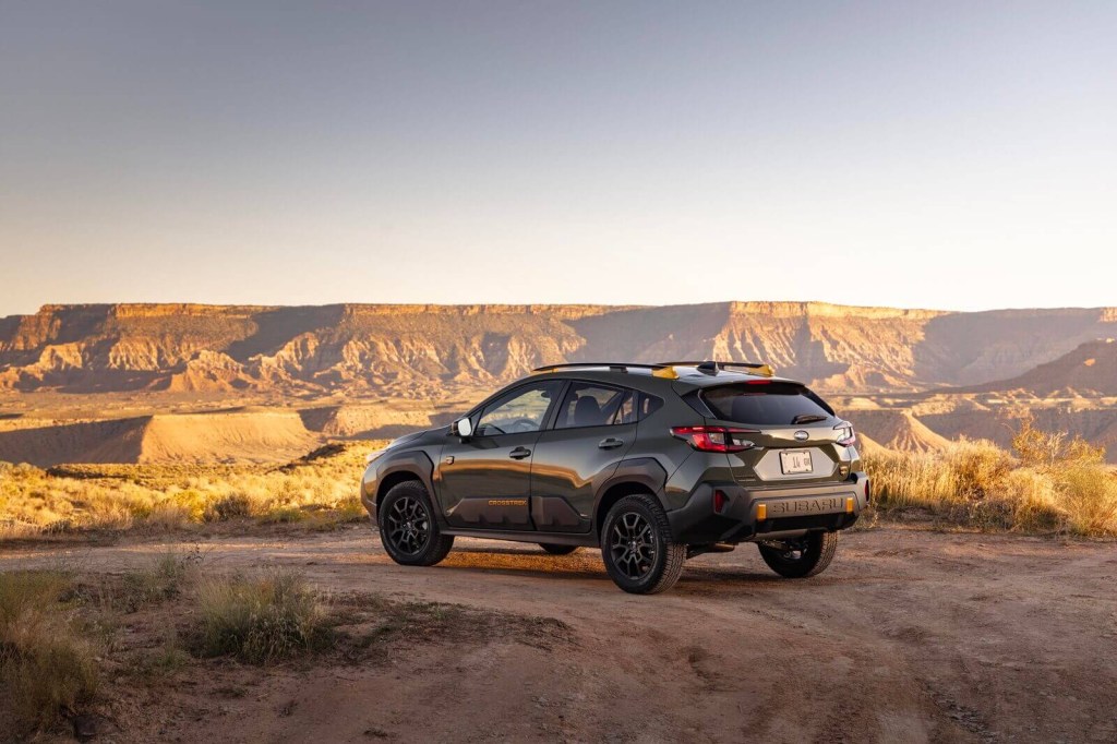 A 2024 Subaru Crosstrek sits at the Grand Canyon.