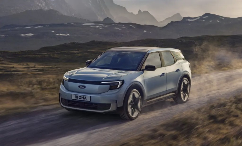 The 2025 Ford Explorer EV on the road