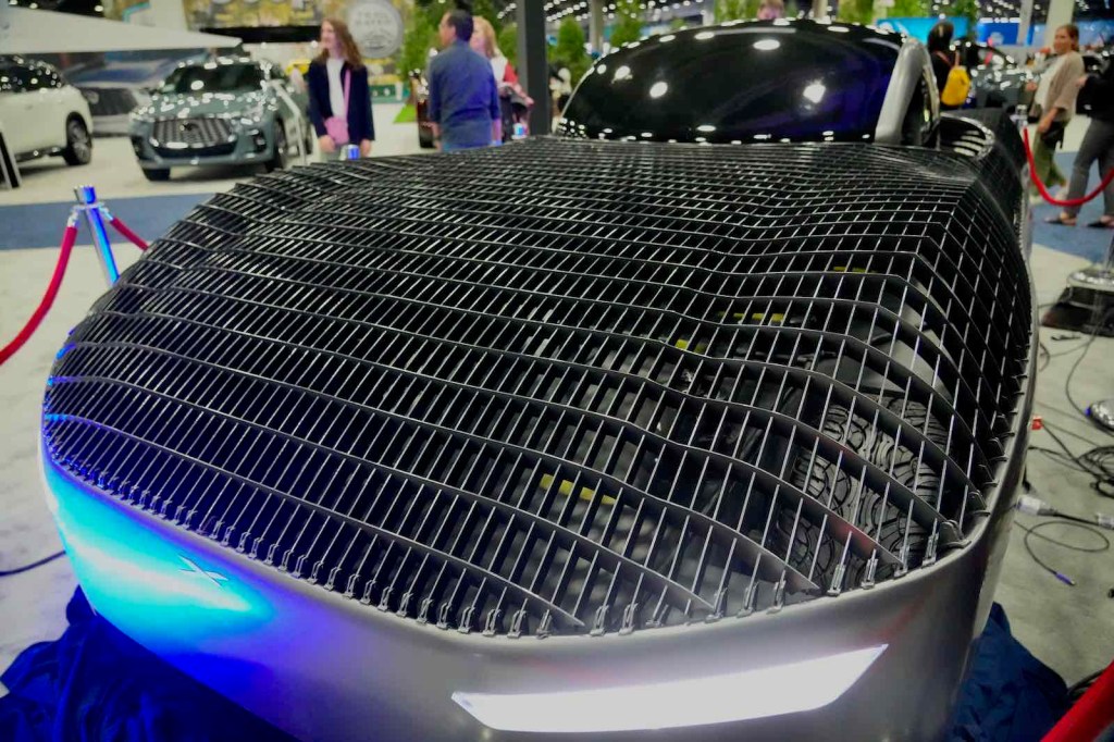 Body of the Alef Aeronautics flying car mockup at the Detroit Auto Show