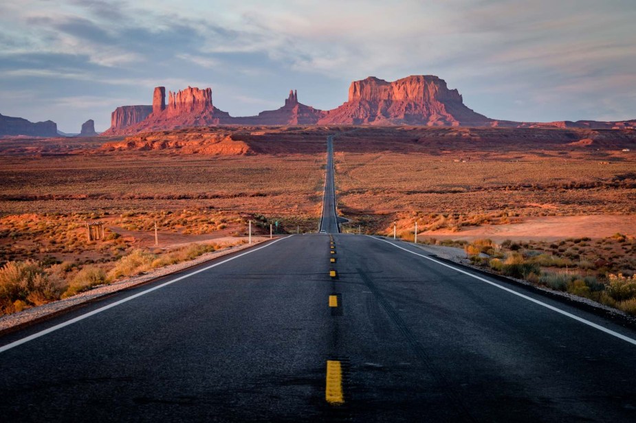 Beautiful highway in the Arizona desert.
