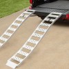 Cargosmart S-Curve Loading Ramps sold at Home Depot for loading lawn tractors.