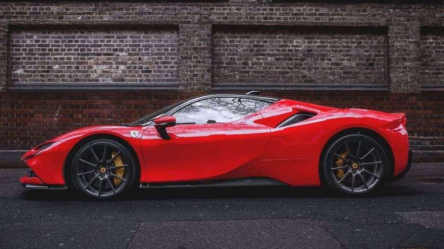 A red Ferrari SF90 Stradale, like this one, is a car that Ferrari blacklists people from buying.