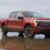 The 2023 Ford F-150 Lightning on the beach