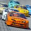 IROC race cars competing at Chicagoland Speedway