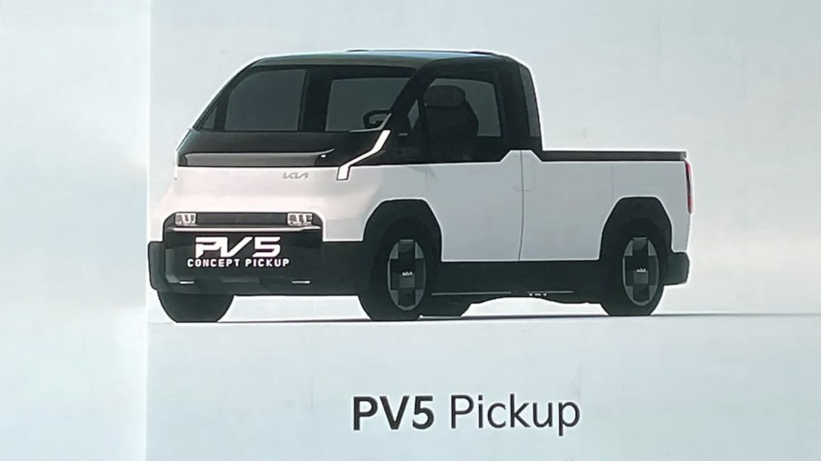 The Kia PV5 Concept on display