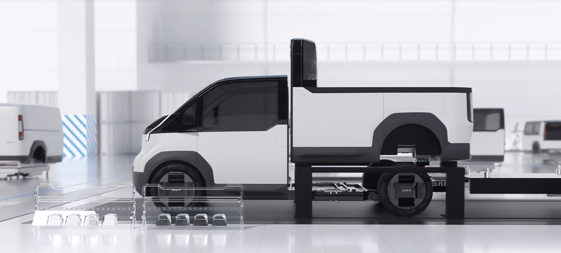 The Kia PV5 Concept from the side