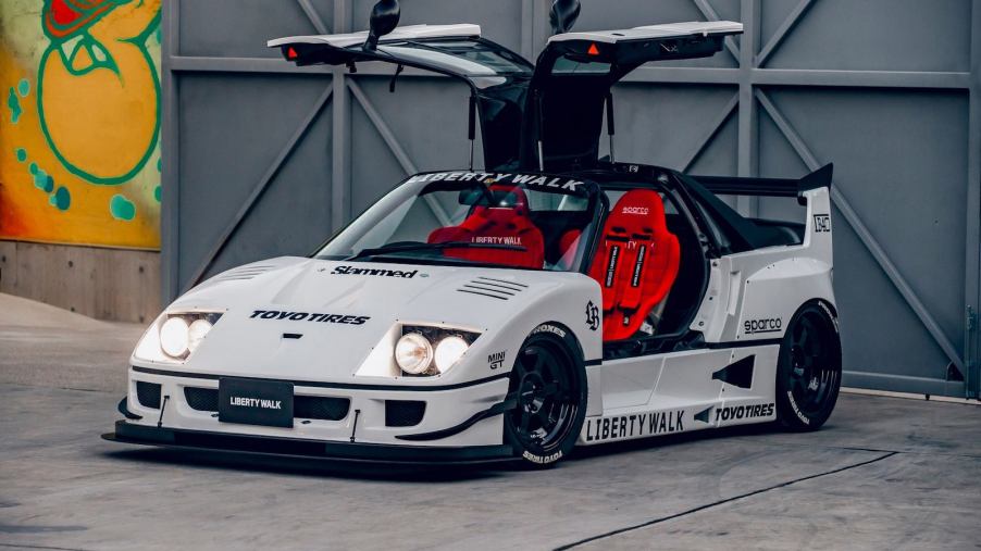 Gull wing door Autozam sports car built by Mazda