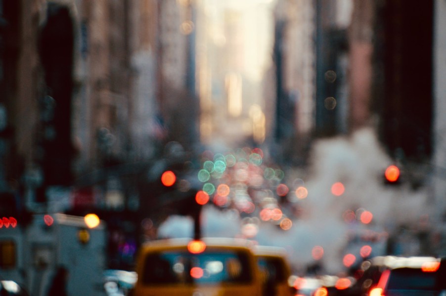 Traffic jam in Manhattan, New York City.
