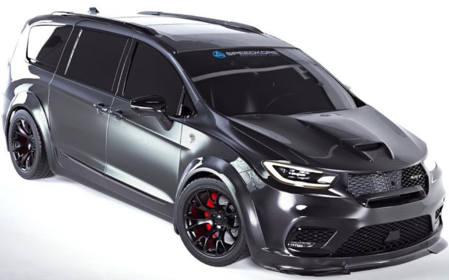 SpeedKore Baba Yaga Rendering of the Hellcat-powered Chrysler Pacifica