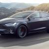 The Tesla Model X on the road