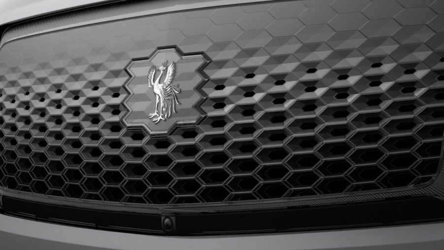 The unique logo of the Century luxury SUV by Toyota.