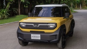 The VinFast VF 3 Concept on pavement