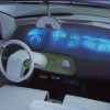 Ford's 2000 concept car, the 24.7, interior is shown with blue LED display.