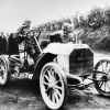 A Mercedes-Simplex 60 HP the world's most expensive auction car and drivers shown after winning the Gordon Bennett Race, Athy, Ireland, 1903.