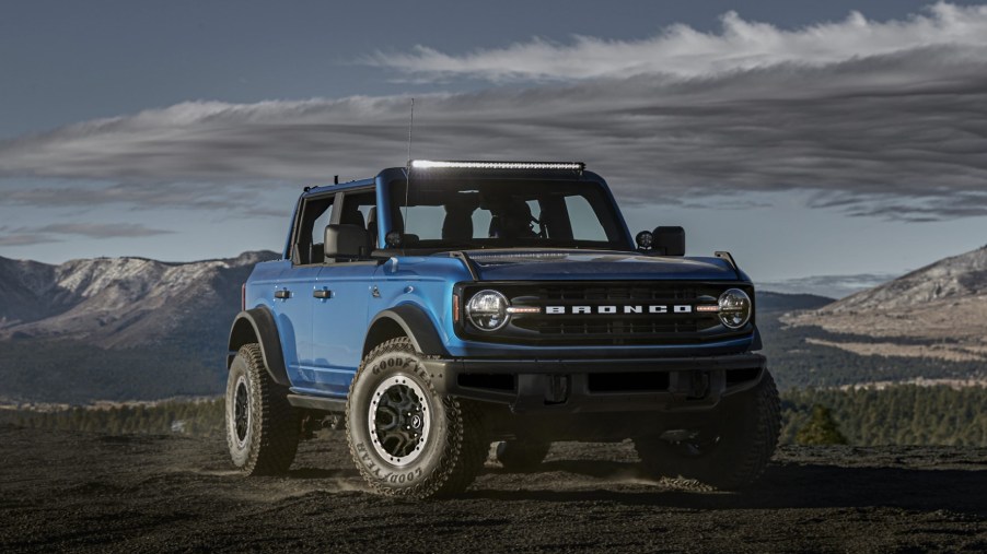 The 2023 Ford Bronco off-roading in sand