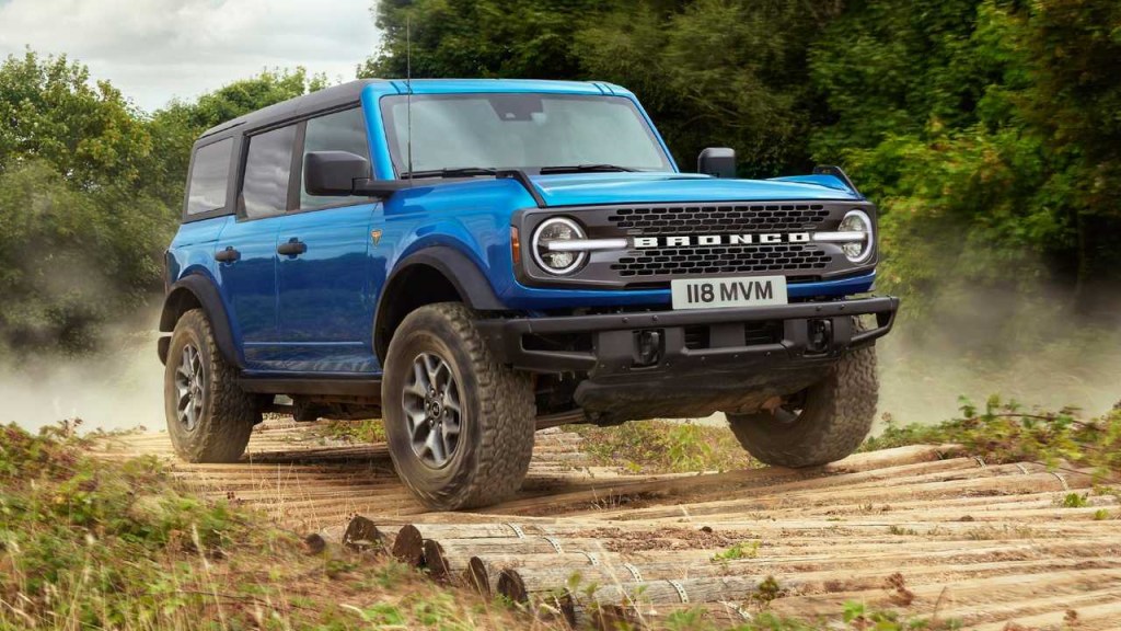 The 2023 Ford Bronco off-roading 