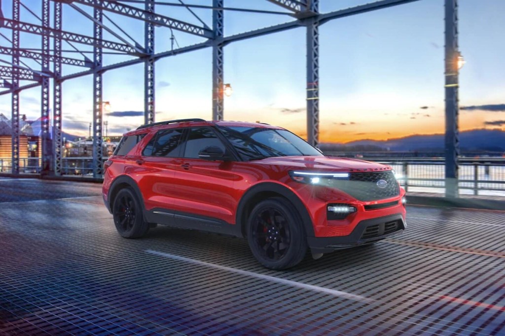 The 2023 Ford Explorer on the road