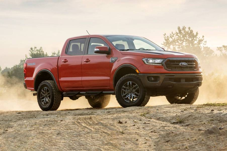The 2023 Ford Ranger off-roading in sand