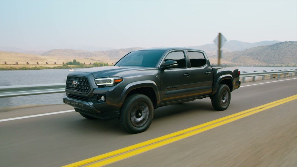 The 2023 Toyota Tacoma on the road 