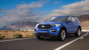 The 2024 Ford Explorer on the road