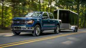 The 2024 Ford F-150 Hybrid towing a trailer