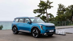 A blue 2024 Kia EV9