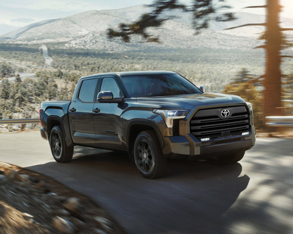 The 2024 Toyota Tundra driving on the road
