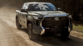 The 2024 Toyota Tundra on a dirt road