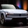 2025 Volvo EX30 Displayed, compact electric SUV.